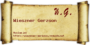 Wieszner Gerzson névjegykártya